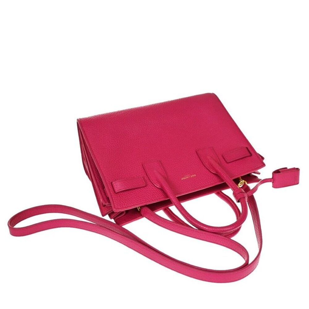 Saint Laurent Sac De Jour Pink Leather Handbag (Pre-Owned) - Picture 4 of 12
